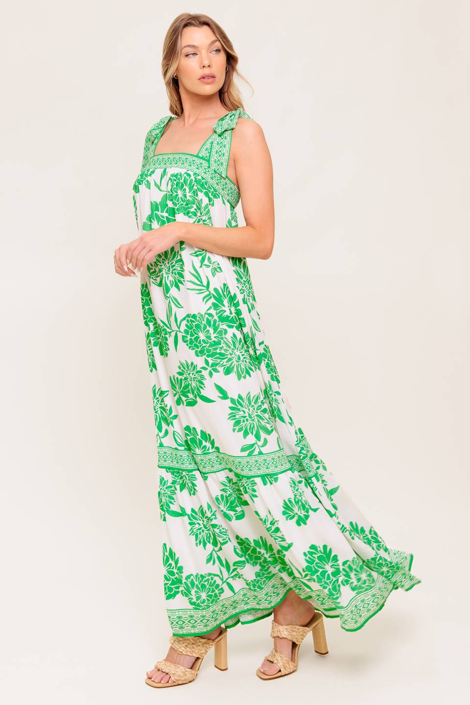 Garden Tales Floral Woven Maxi Dress