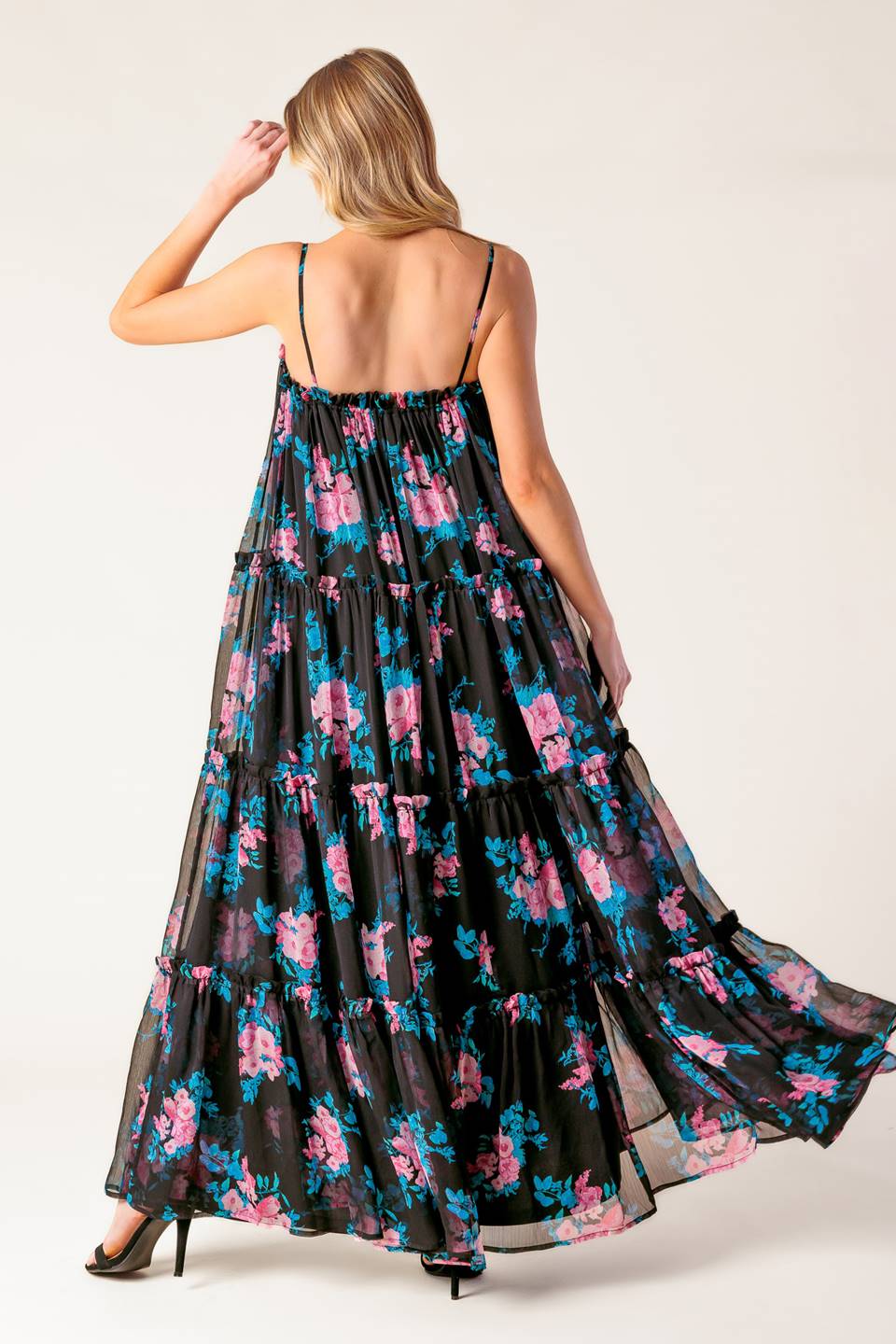 Exciting Love Black Woven Maxi Dress