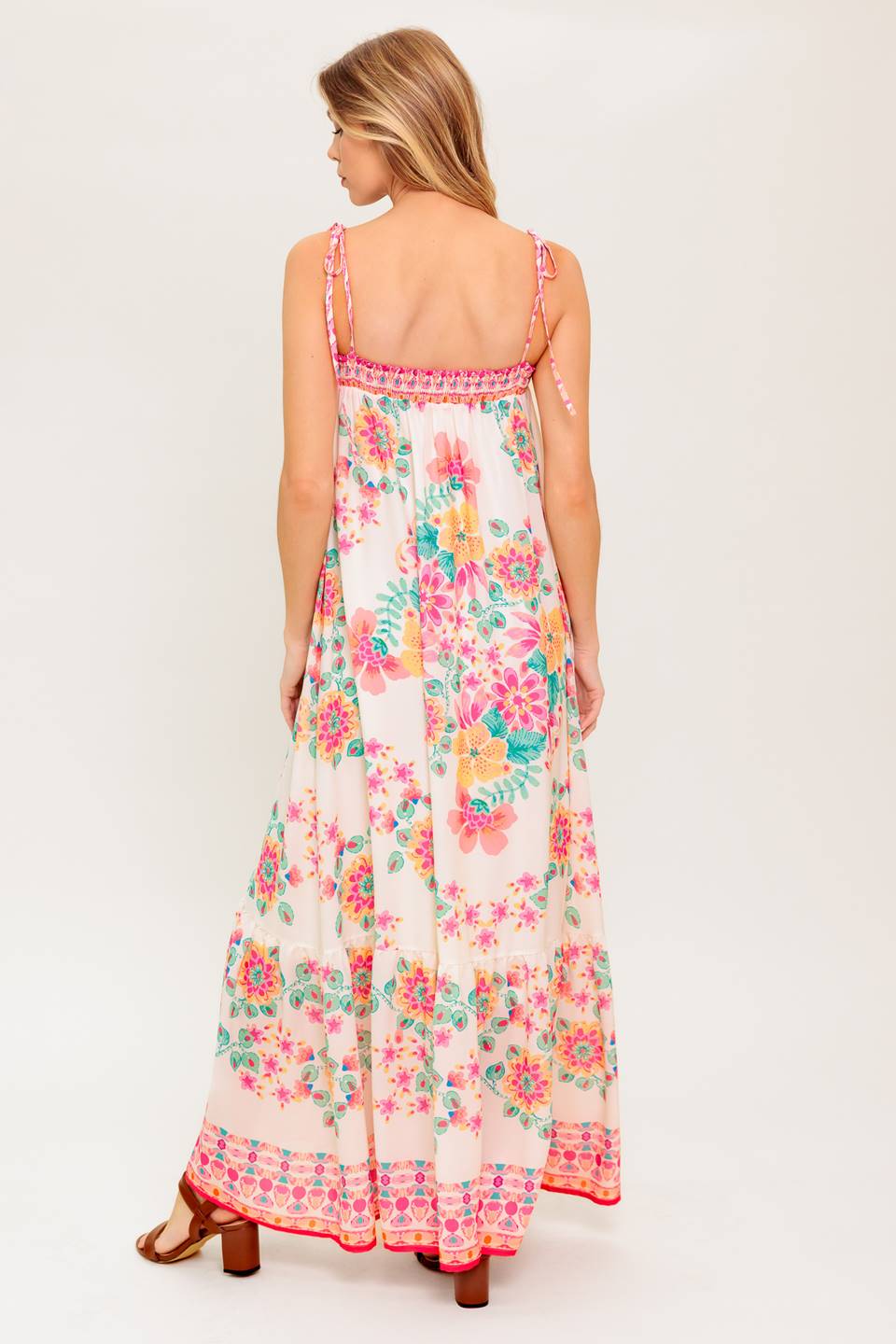 Ivory Woven Maxi Dress