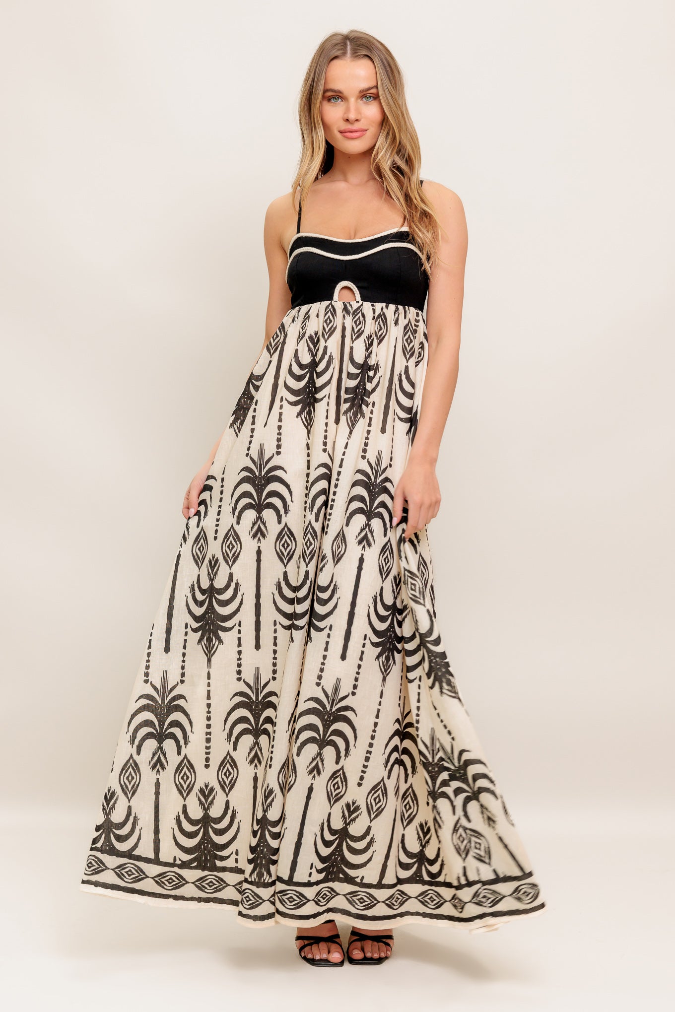Palm Paradise Woven Maxi Dress