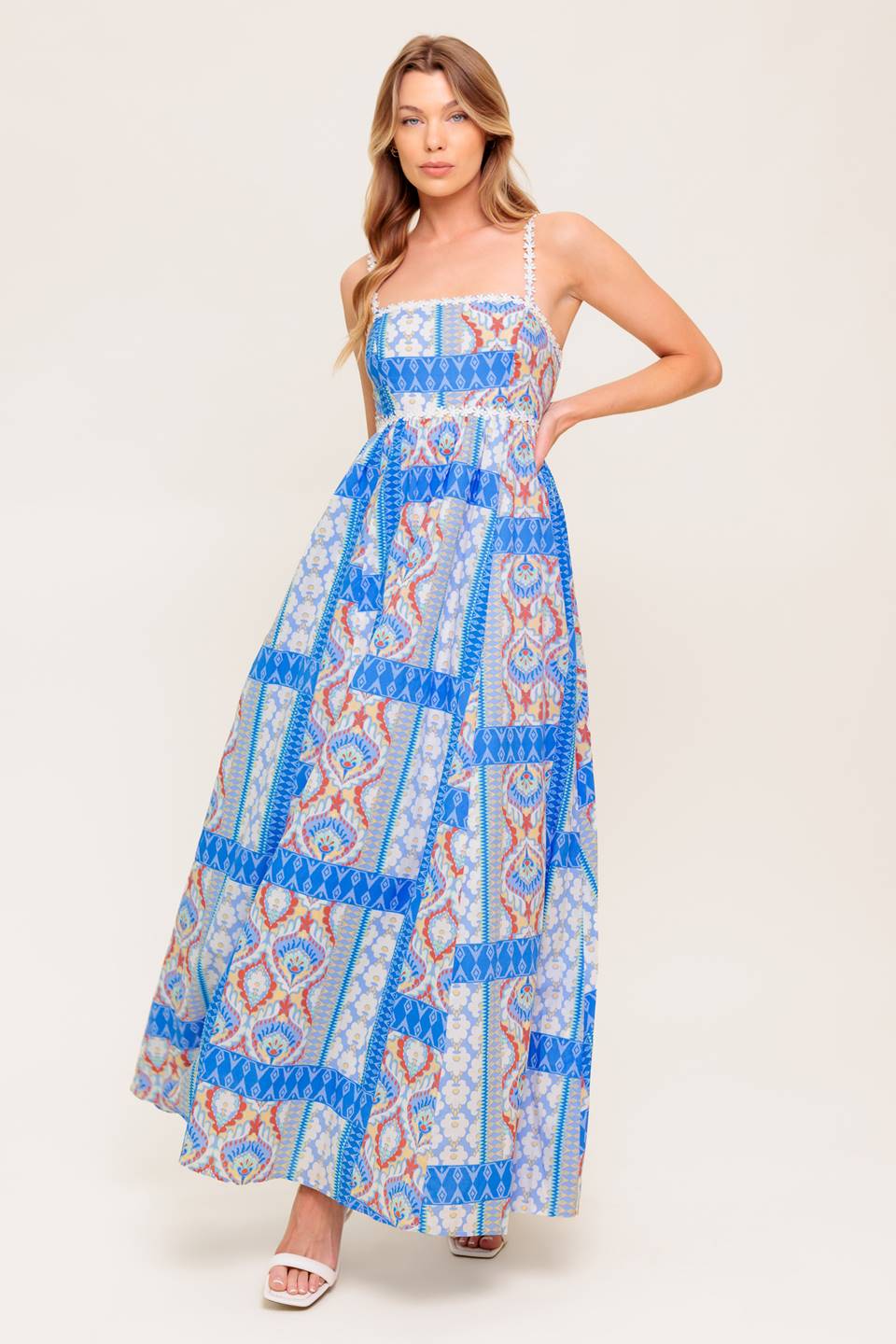 Lasting Magic Woven Blue Maxi Dress