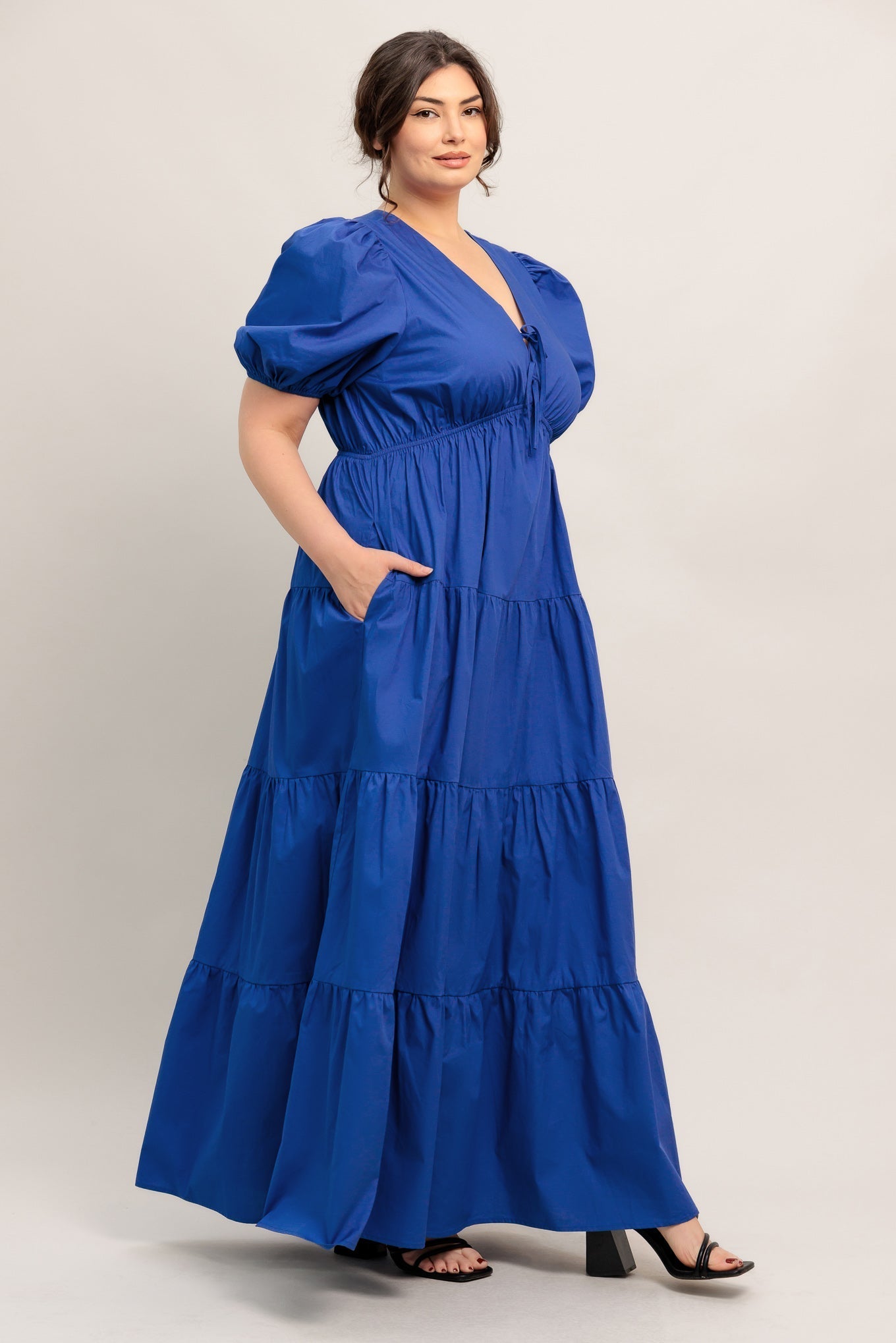 Royal Blue Woven Maxi Dress — Summer Glow