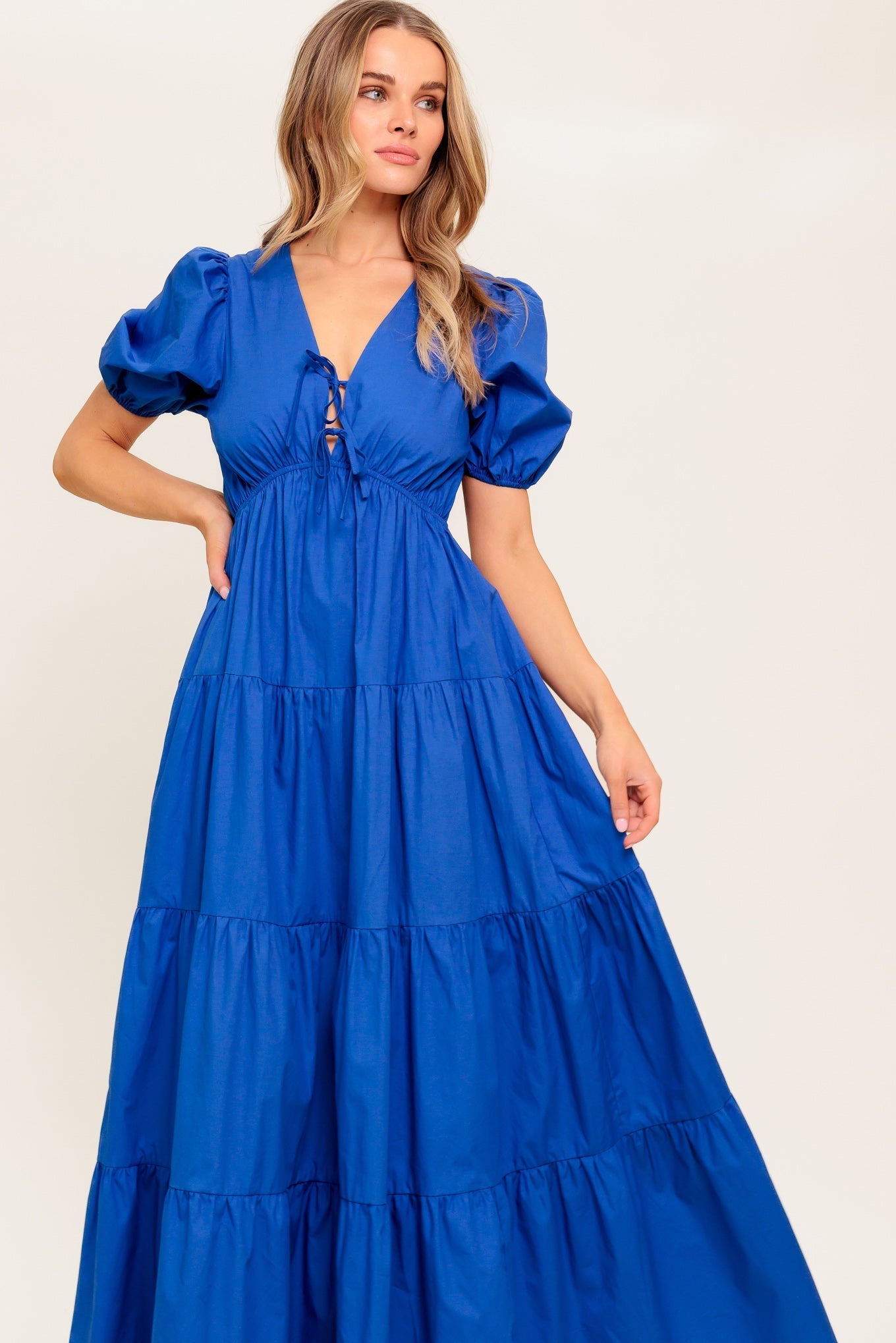 Royal Blue Woven Maxi Dress — Summer Glow