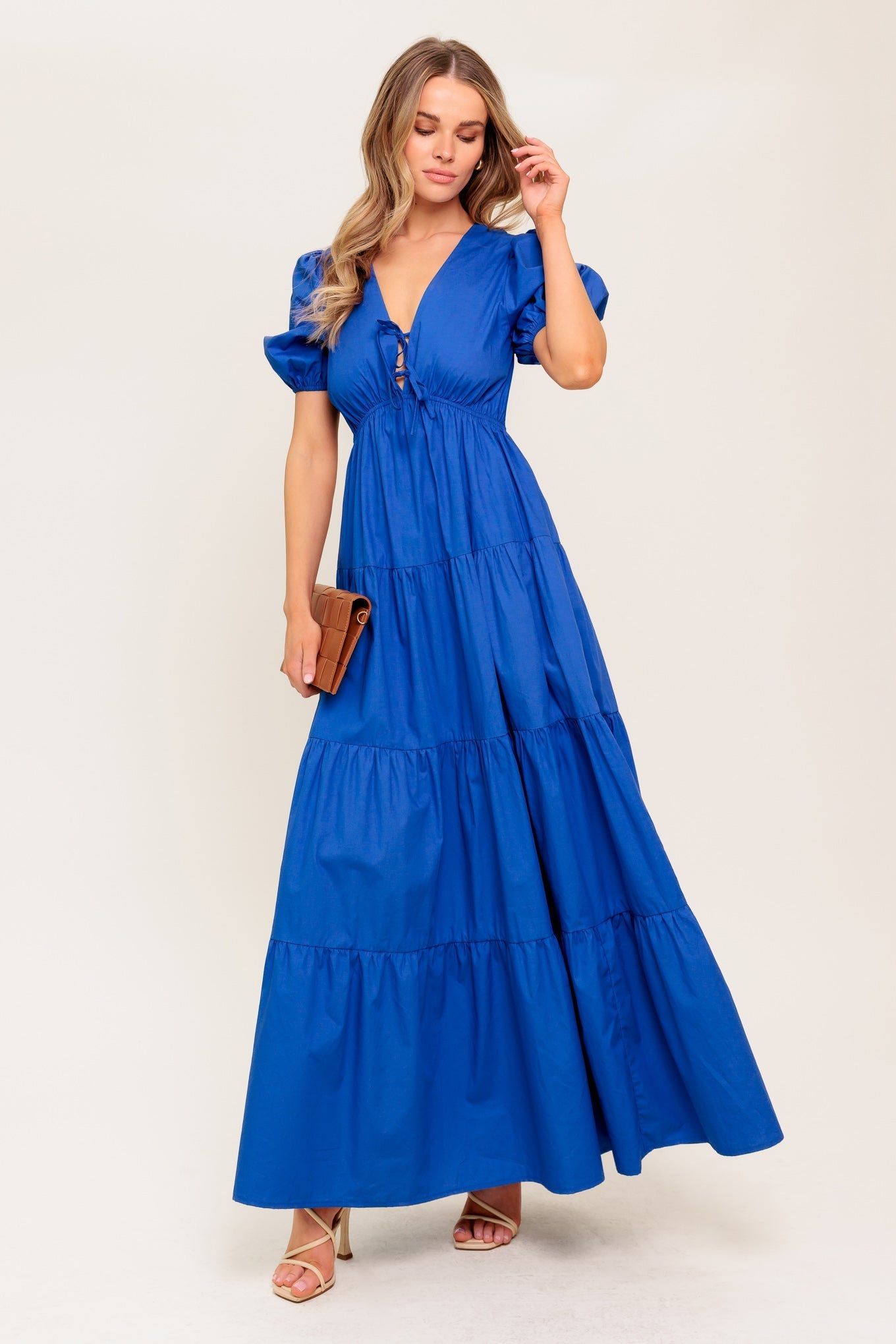 Royal Blue Woven Maxi Dress — Summer Glow
