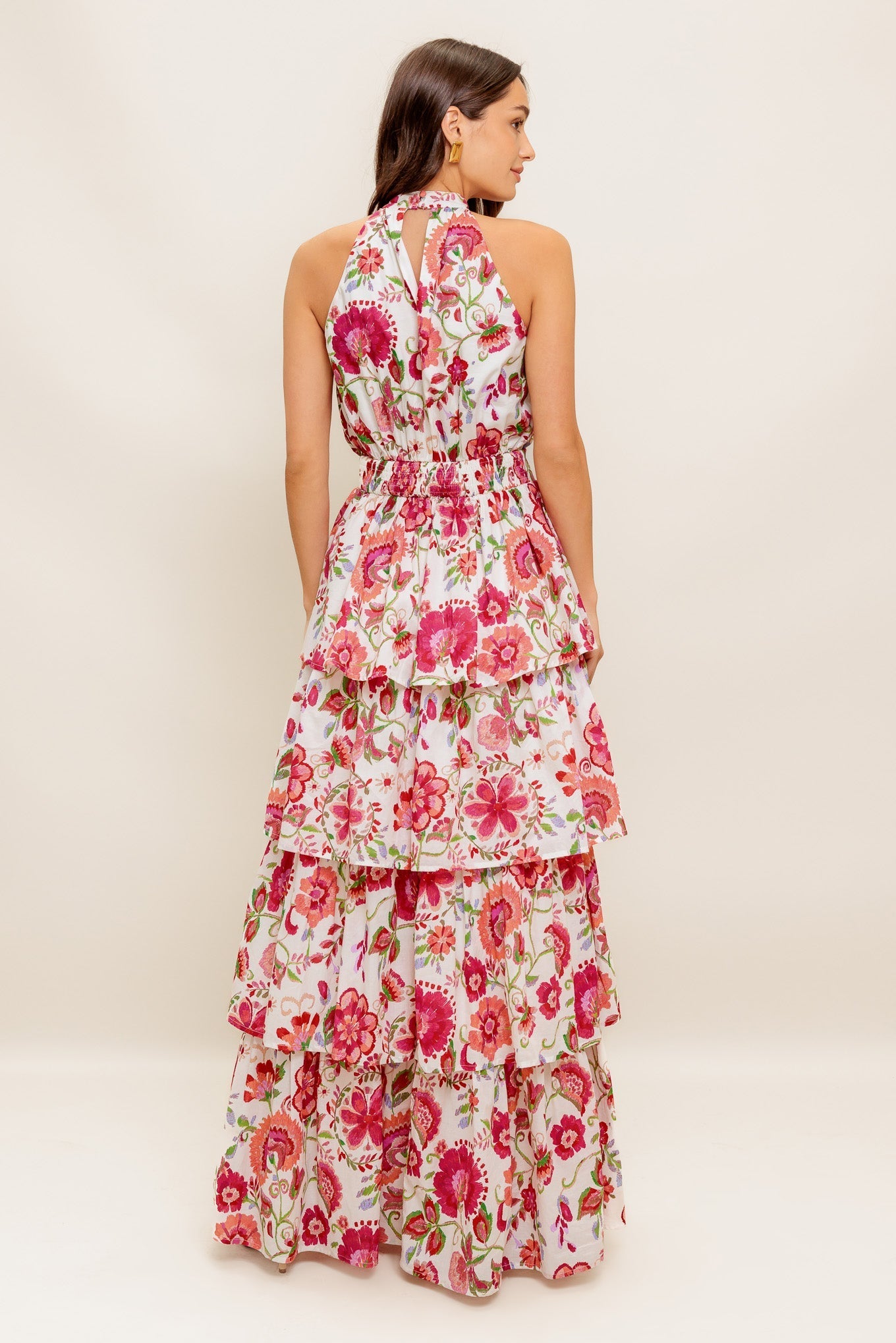 Floral Rhapsody Woven Maxi Dress