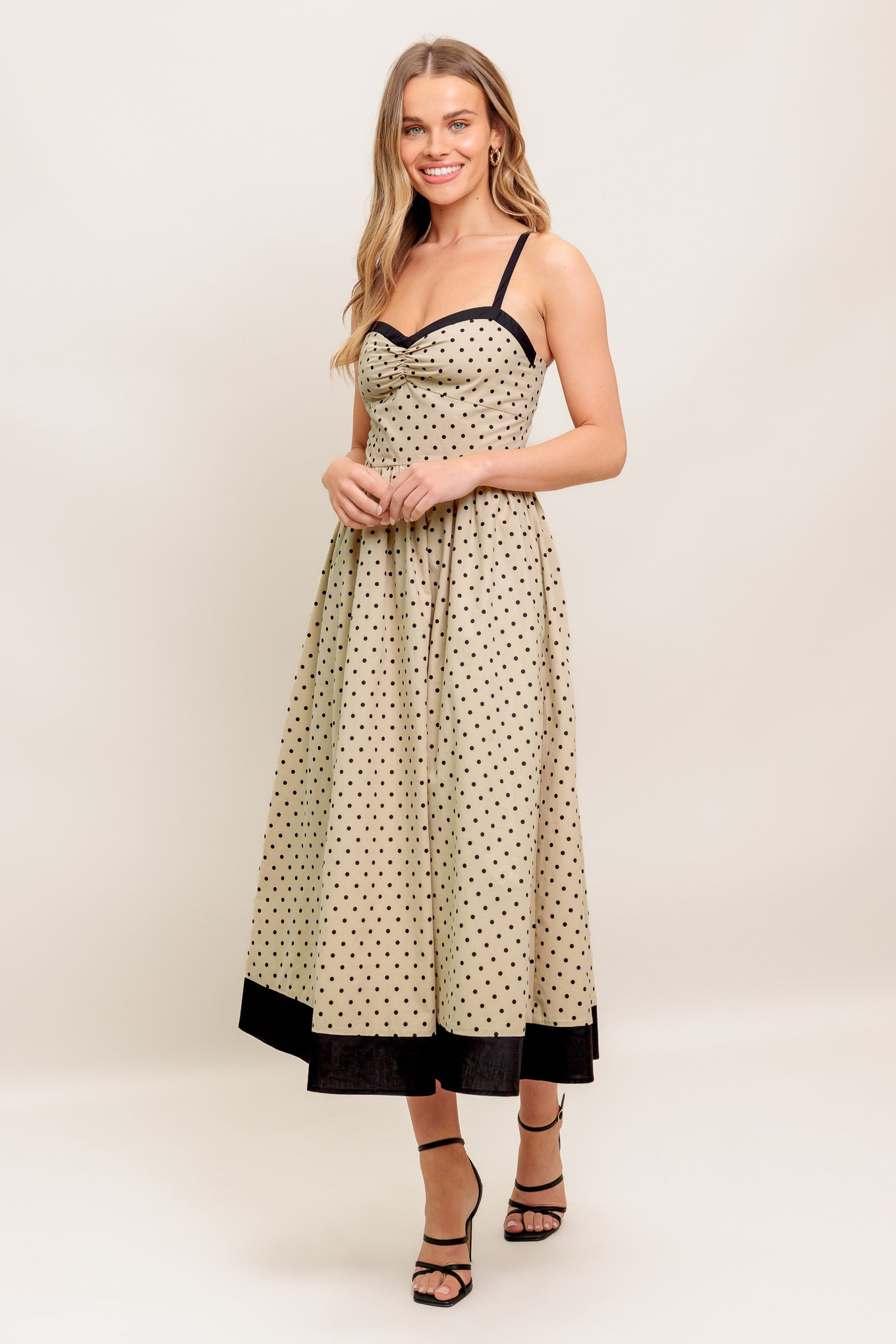 Polka Passion Polka-Dot Woven Maxi Dress