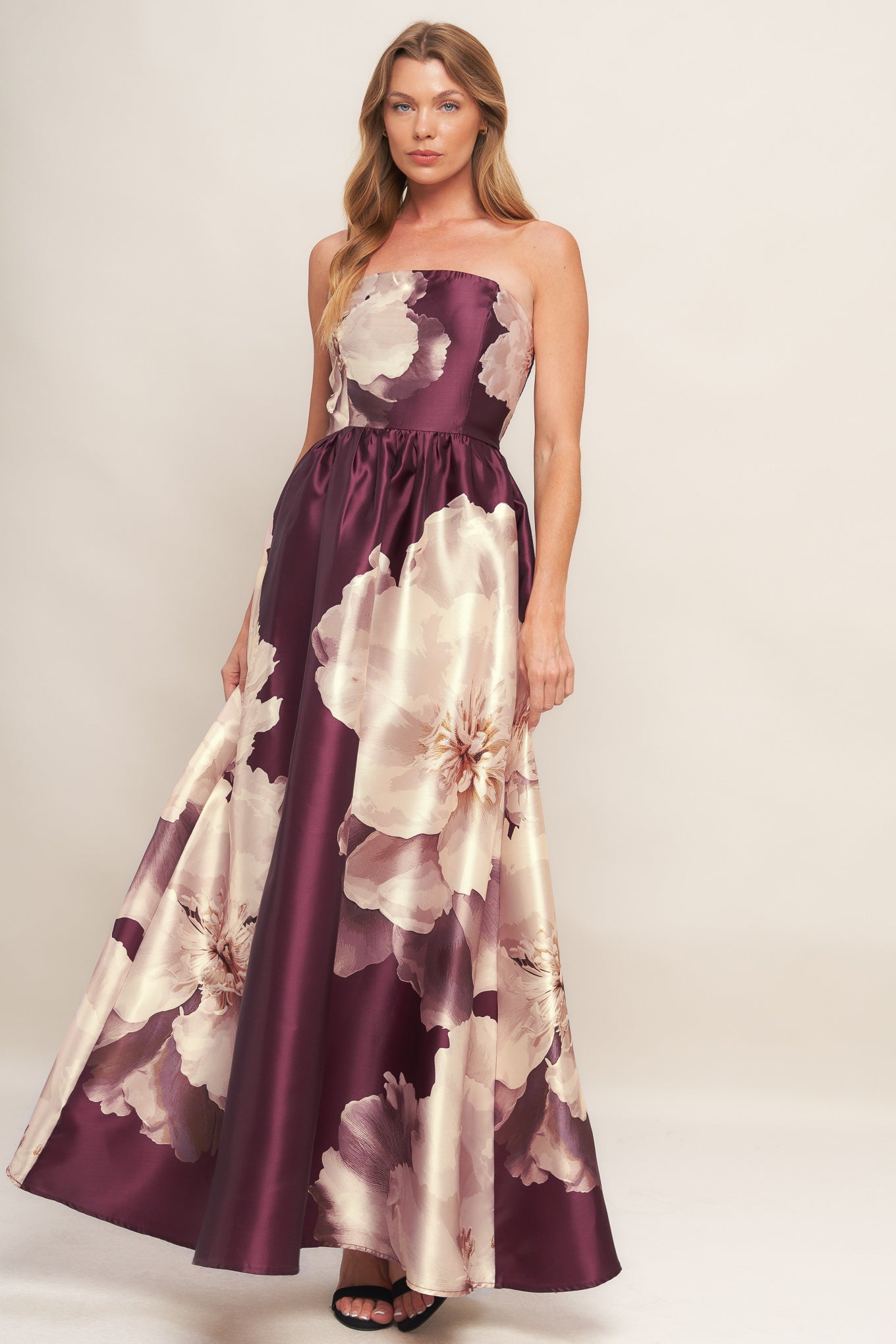 Luxe Peony Woven Maxi Dress
