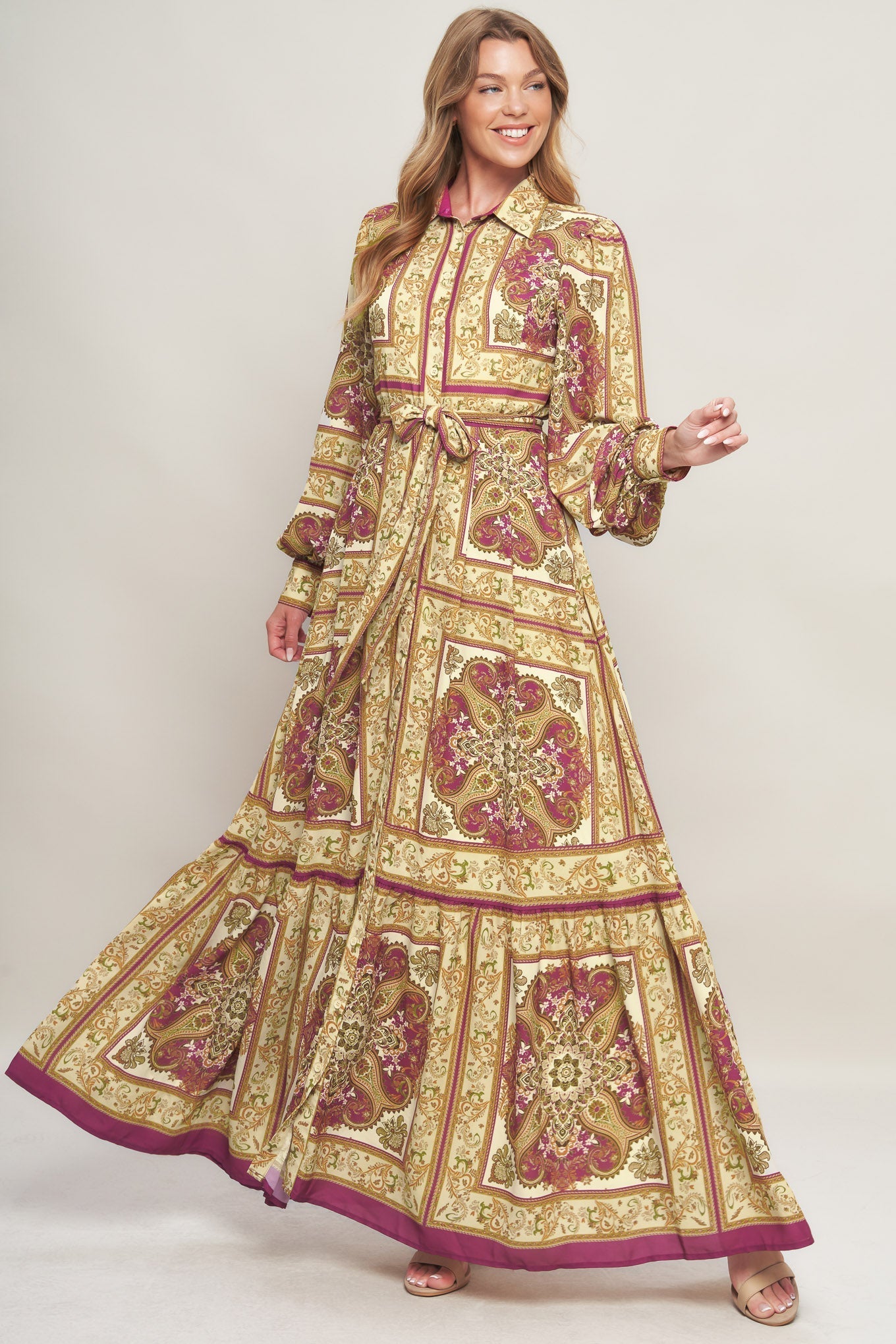 Royal Boho Woven Maxi Dress