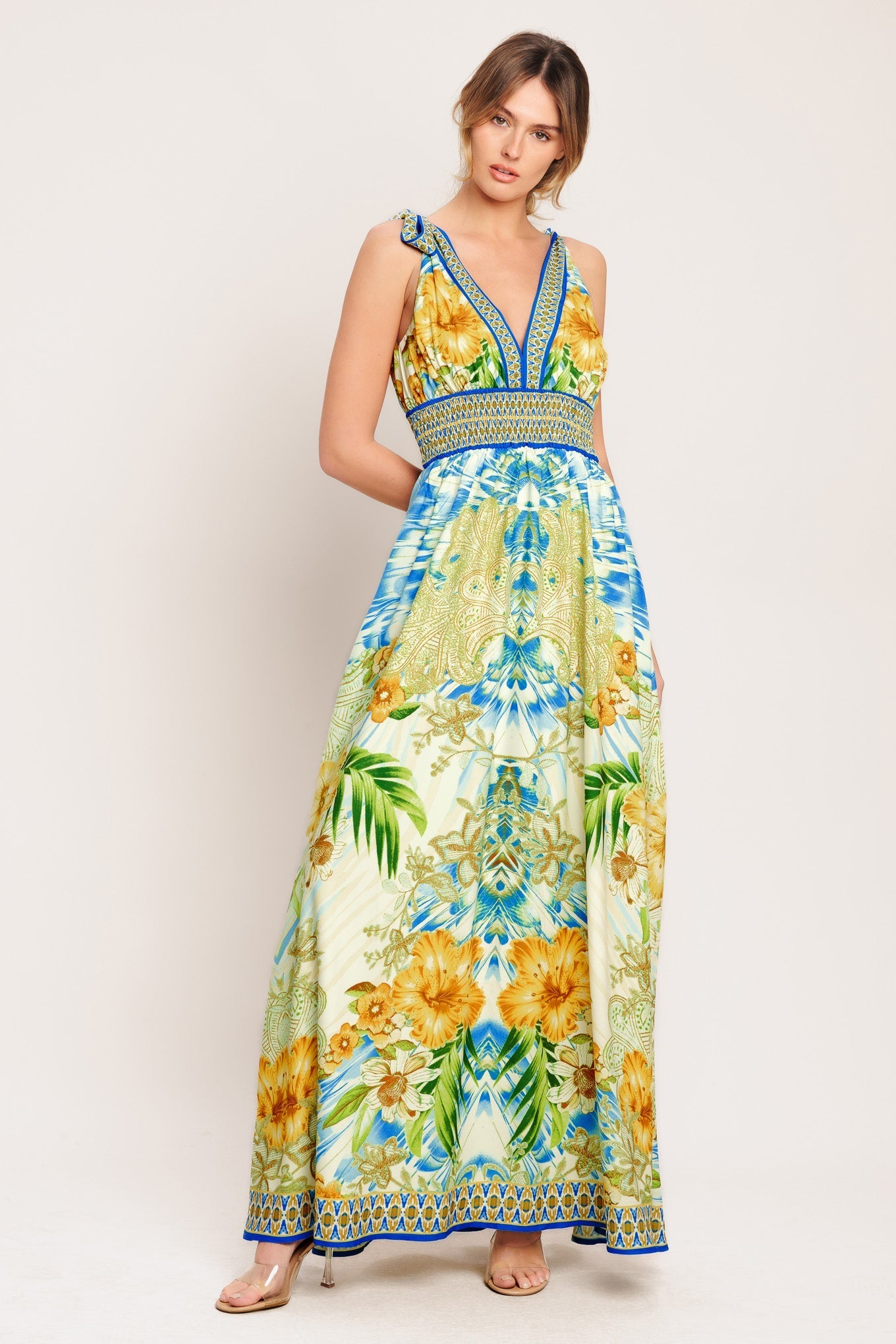 Opulent Woven Resort Maxi Dress