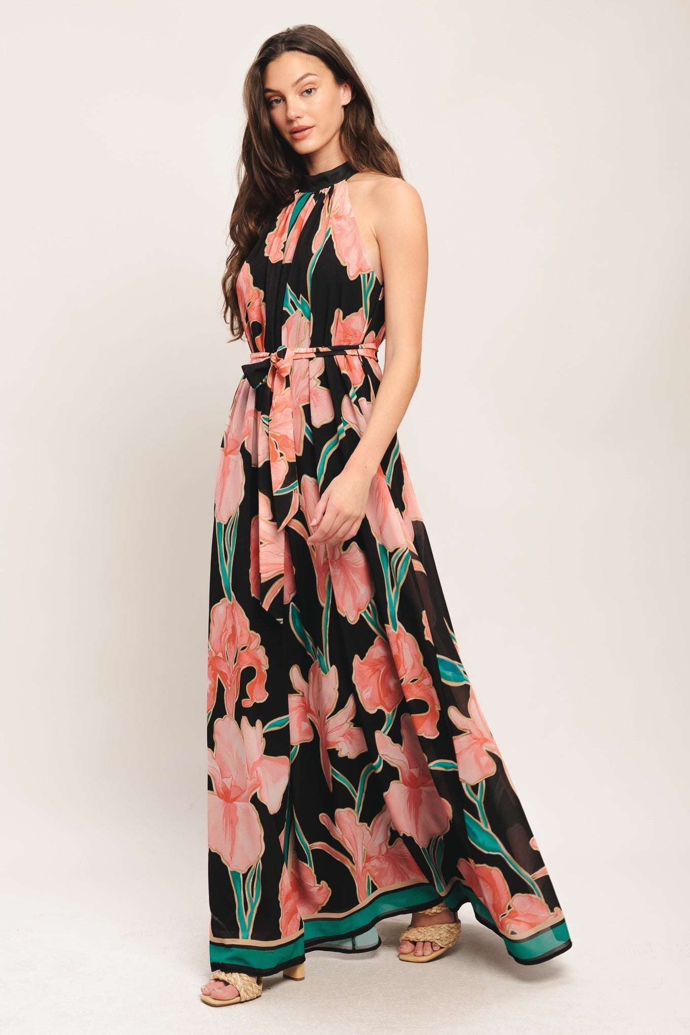 Garden Noir Woven Maxi Dress