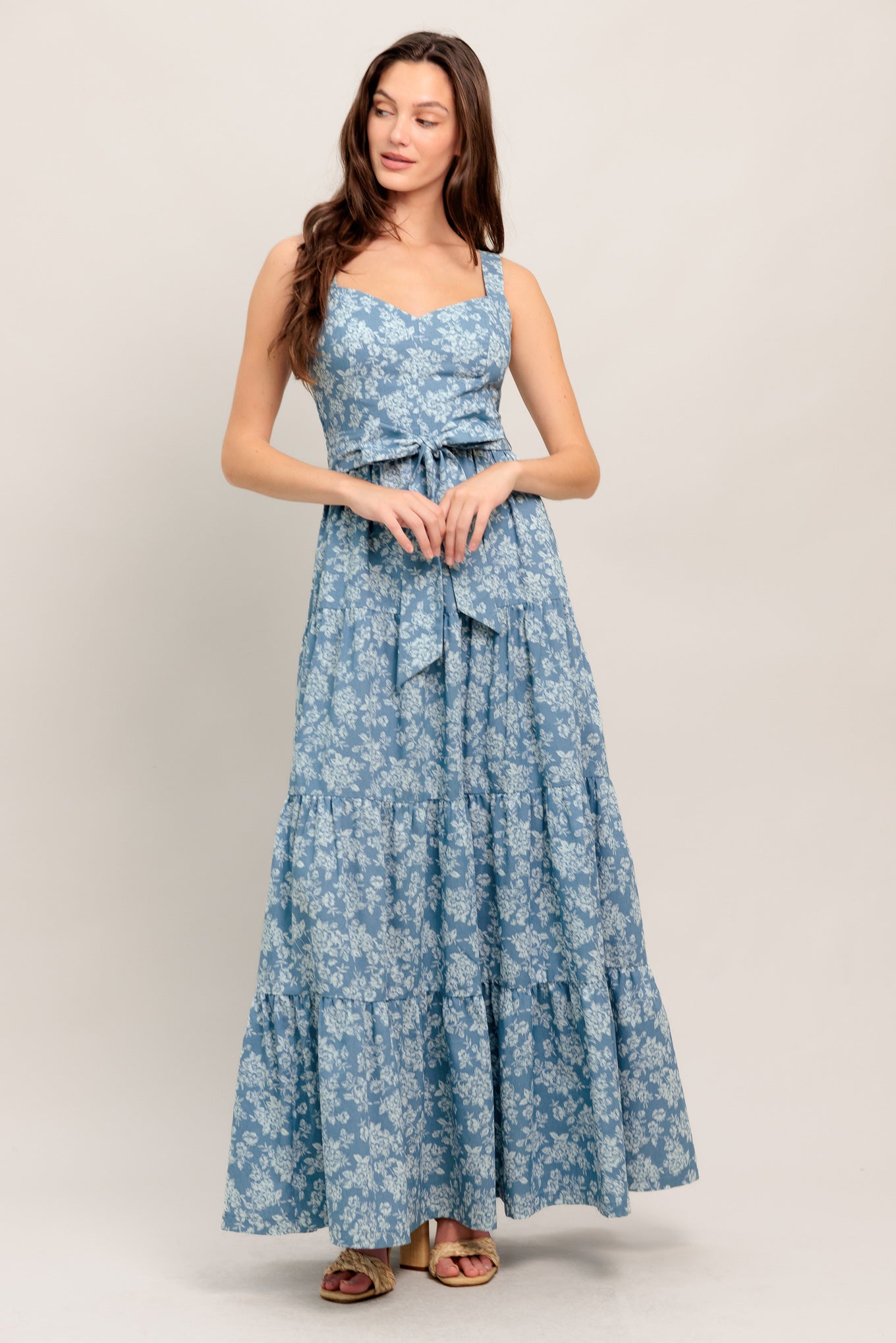 Modern Prairie Floral Woven Maxi Dress