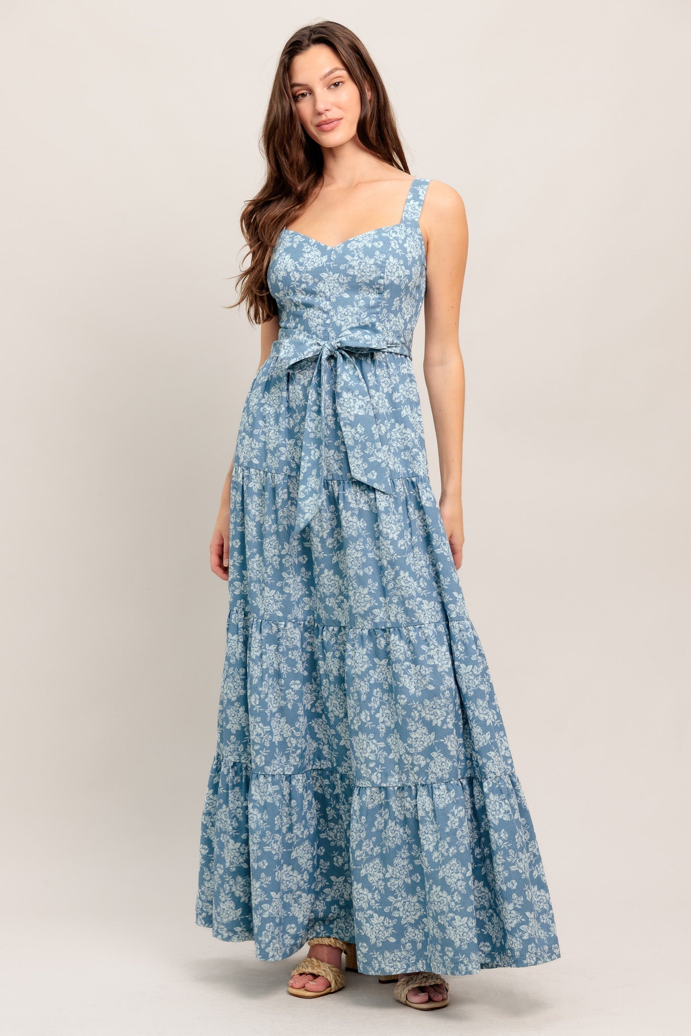 Modern Prairie Floral Woven Maxi Dress