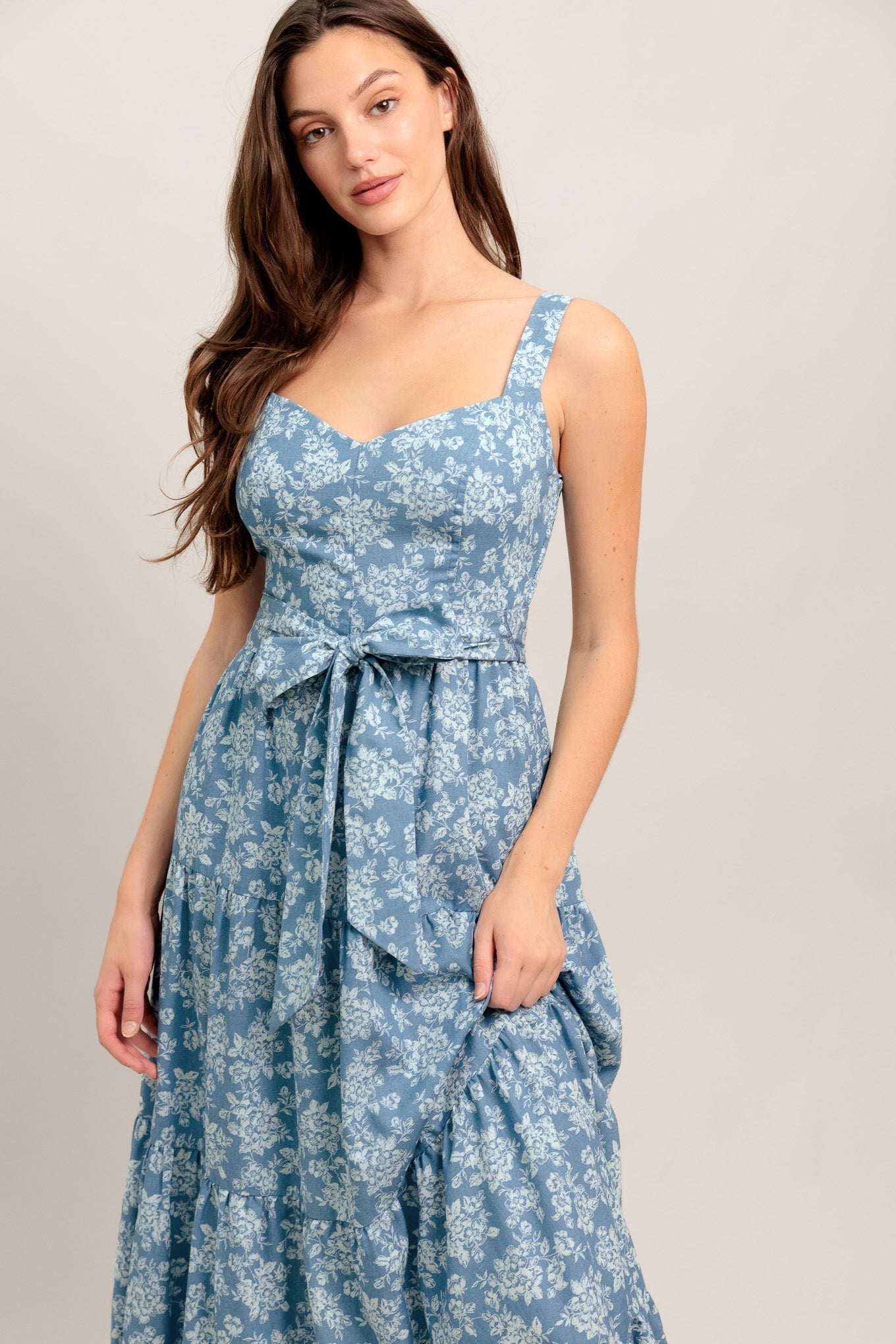 Modern Prairie Floral Woven Maxi Dress