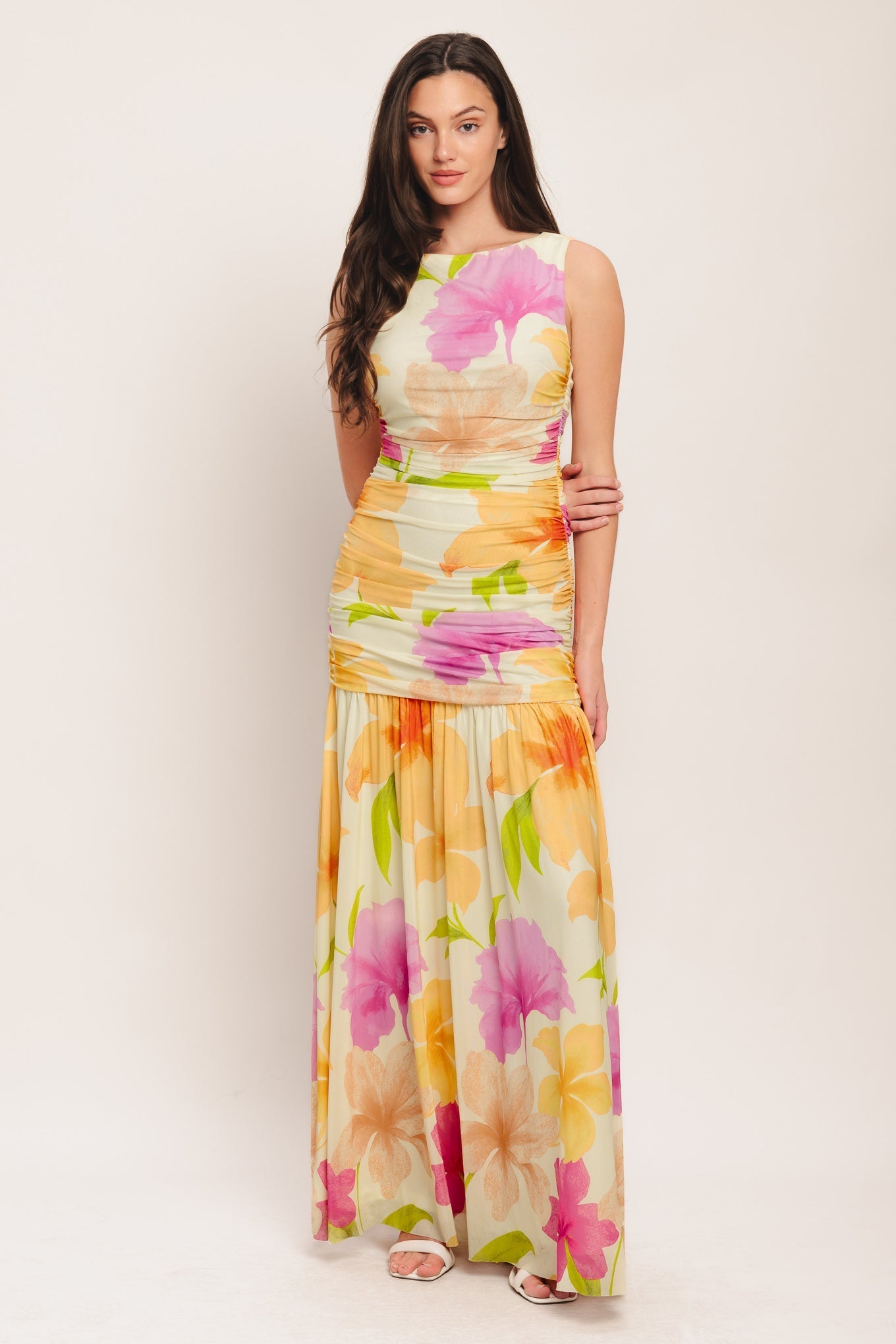 Warm Breeze Blooms Power Maxi Dress