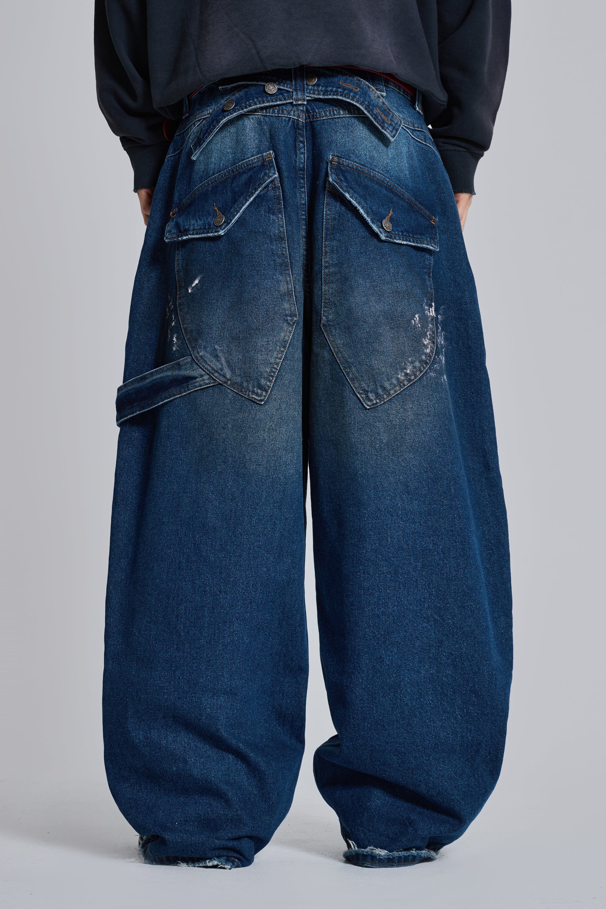 Splatter Cinch Carpenter Jeans