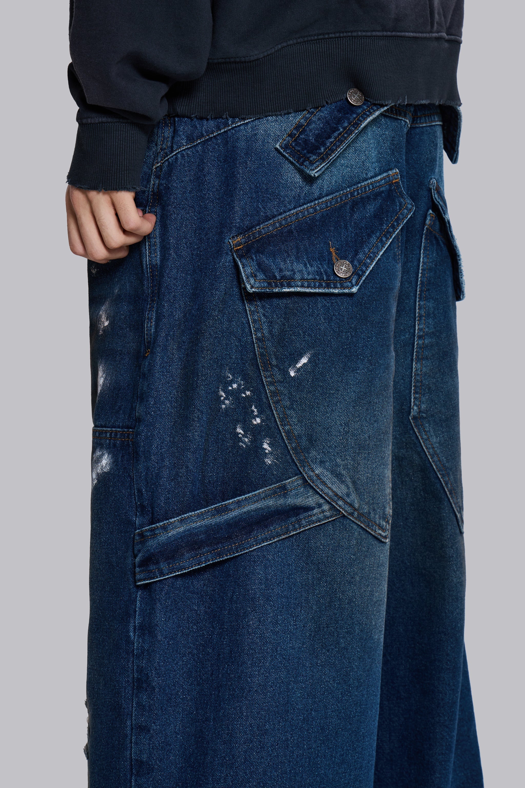 Splatter Cinch Carpenter Jeans