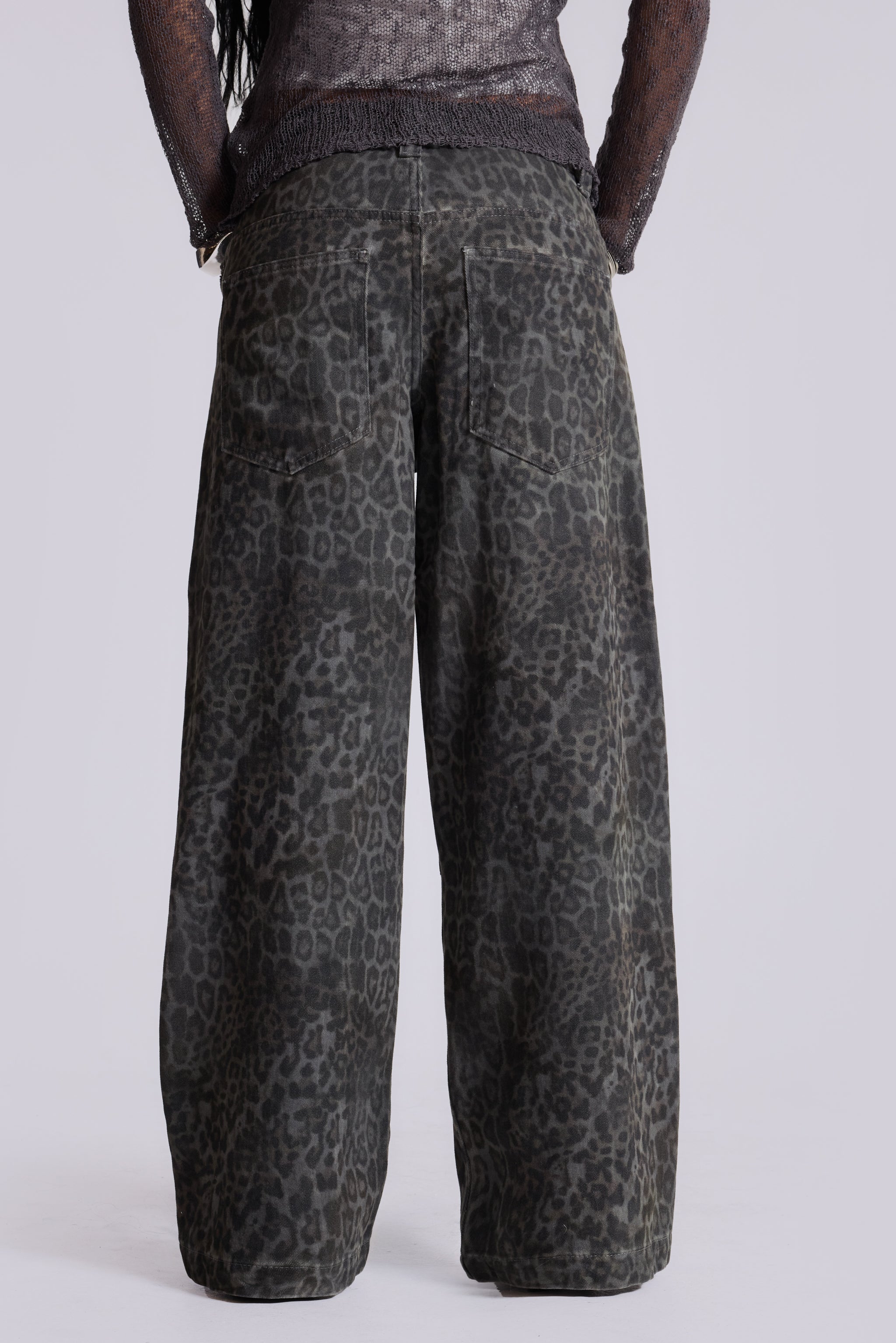 Charcoal Leopard Fade Colossus Jeans