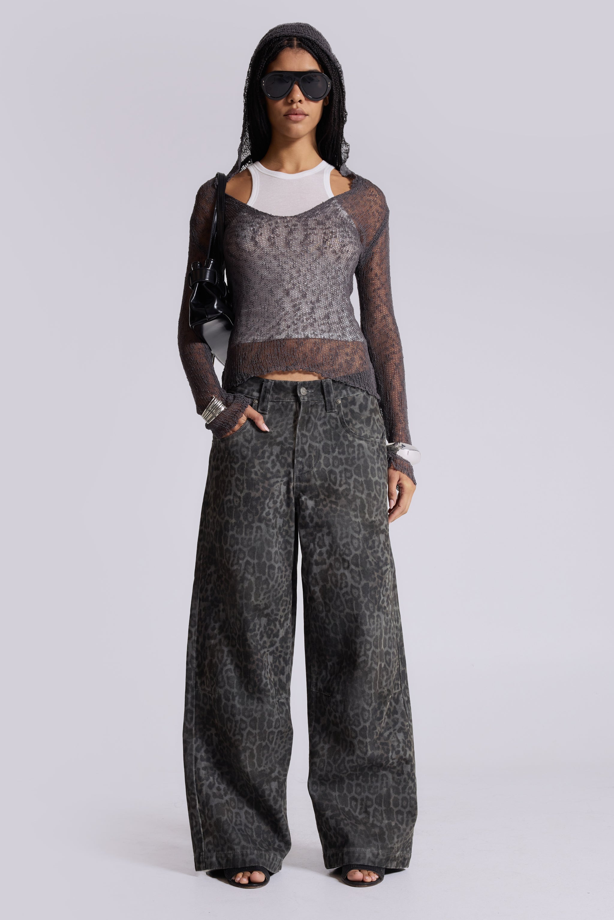 Charcoal Leopard Fade Colossus Jeans