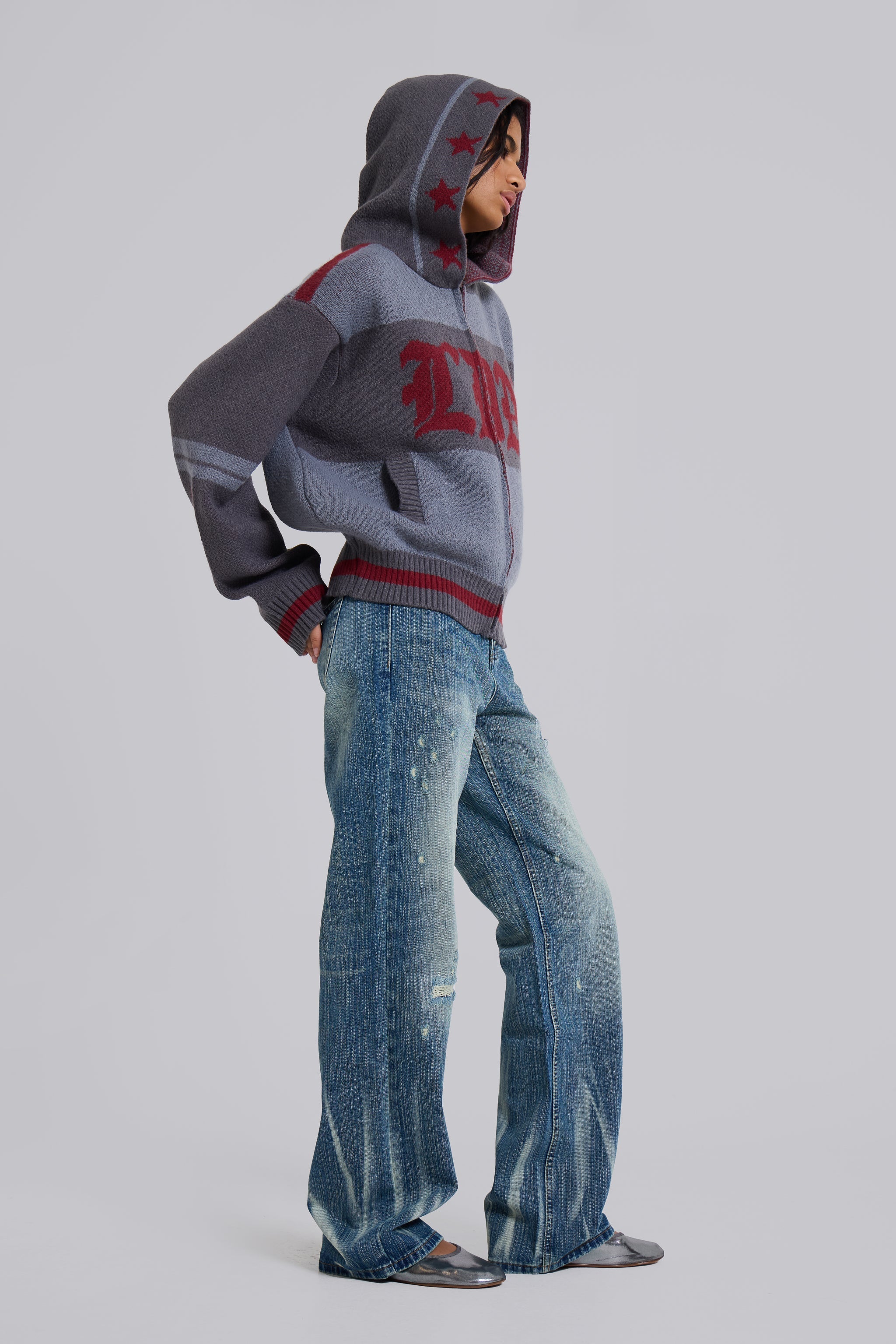 Hunter Loose Straight Leg Jeans in Blue Wash