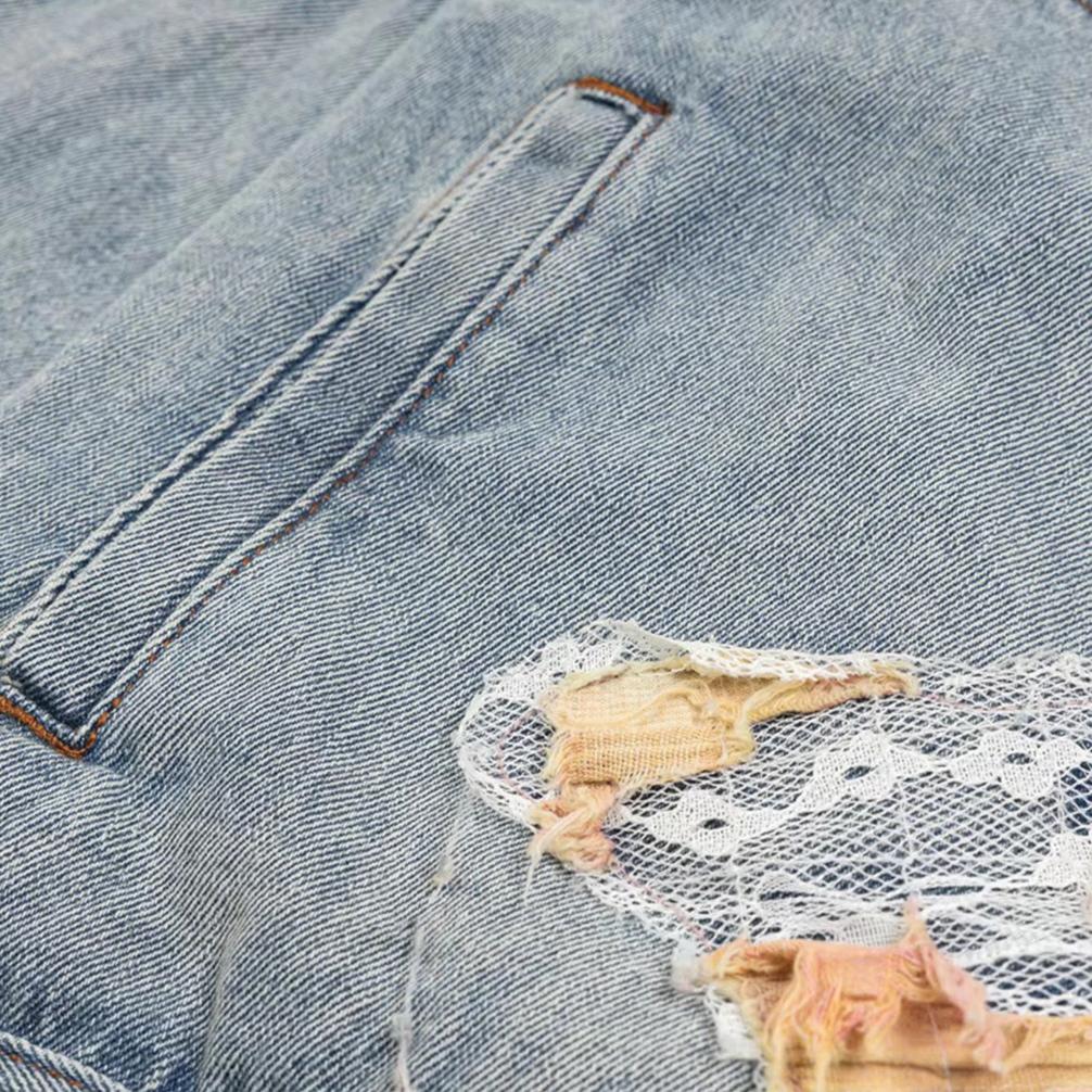 Patchwork Cargo Denim Jacket