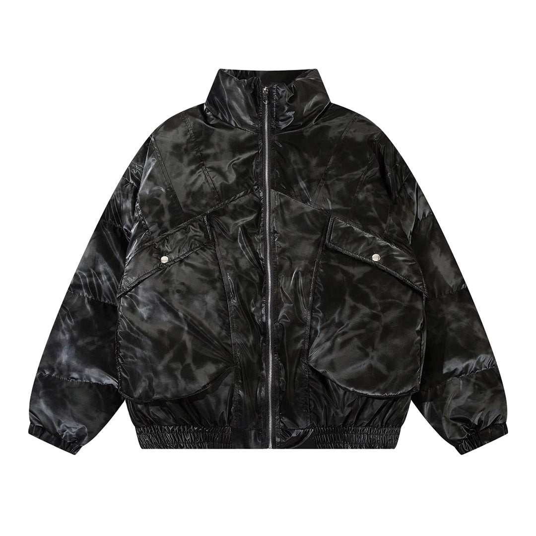 Patchwork Cargo Denim Jacket