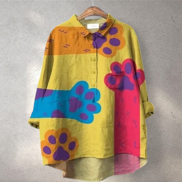 Luni | Colorful printed blouse with character