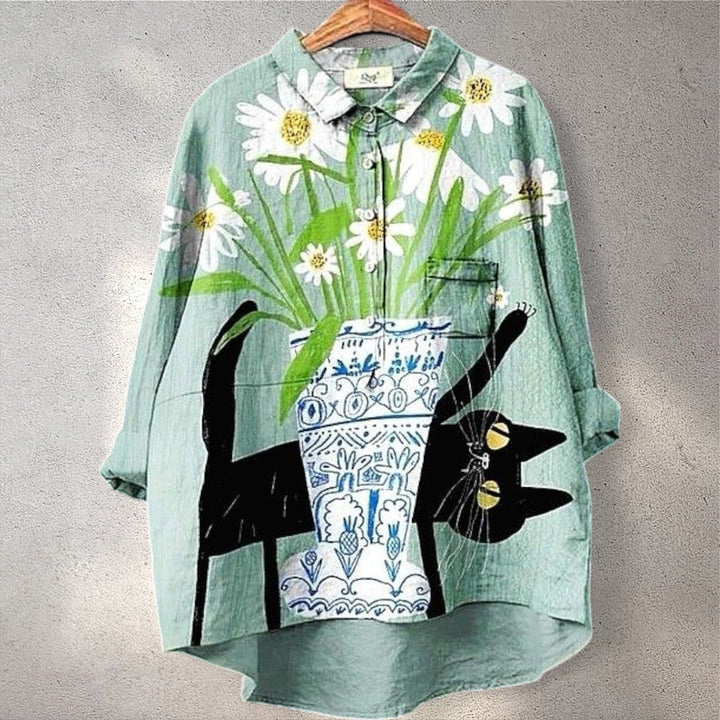 Luni | Colorful printed blouse with character