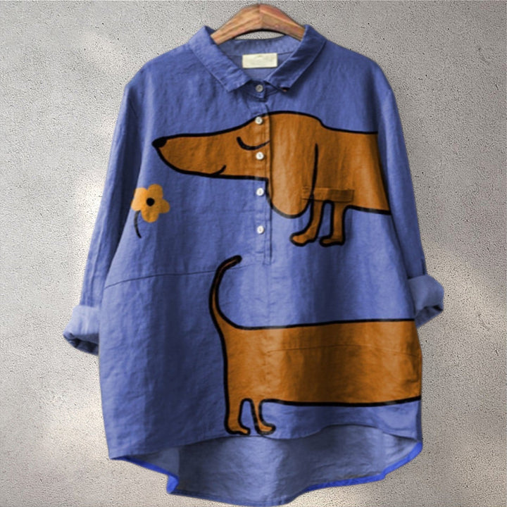 Luni | Colorful printed blouse with character