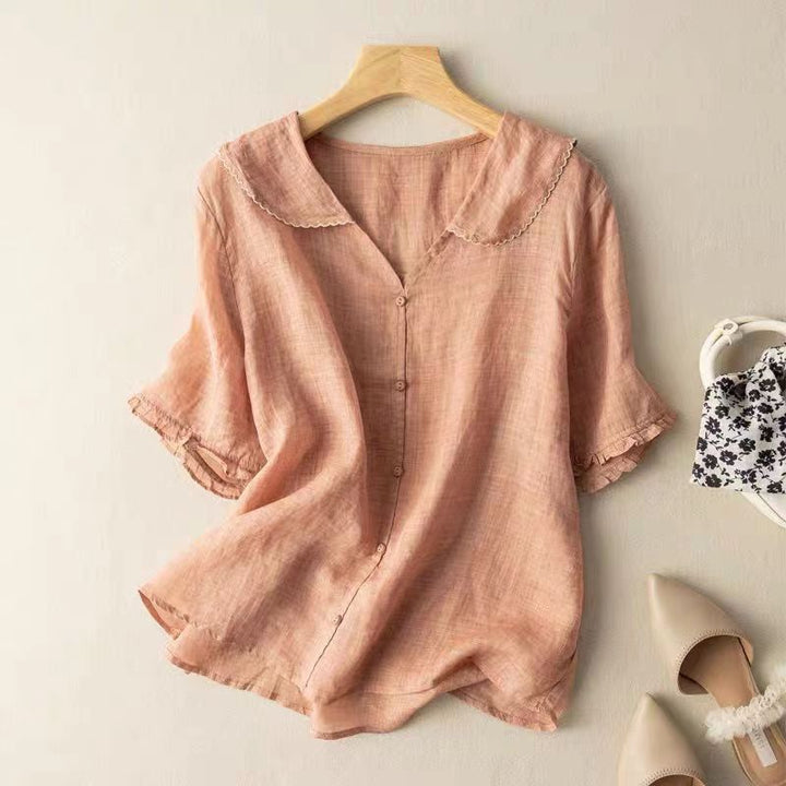 Lightweight linen shirt for women