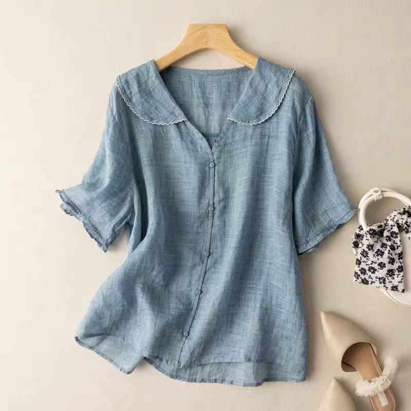 Lightweight linen shirt for women