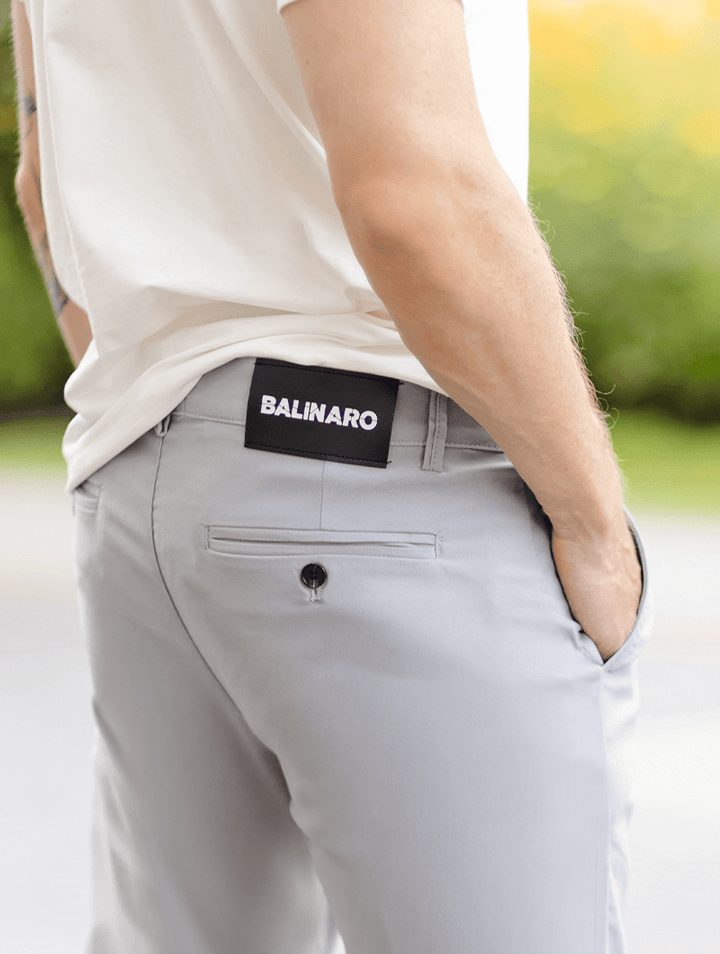 Noa Stretch Pants - Light Grey