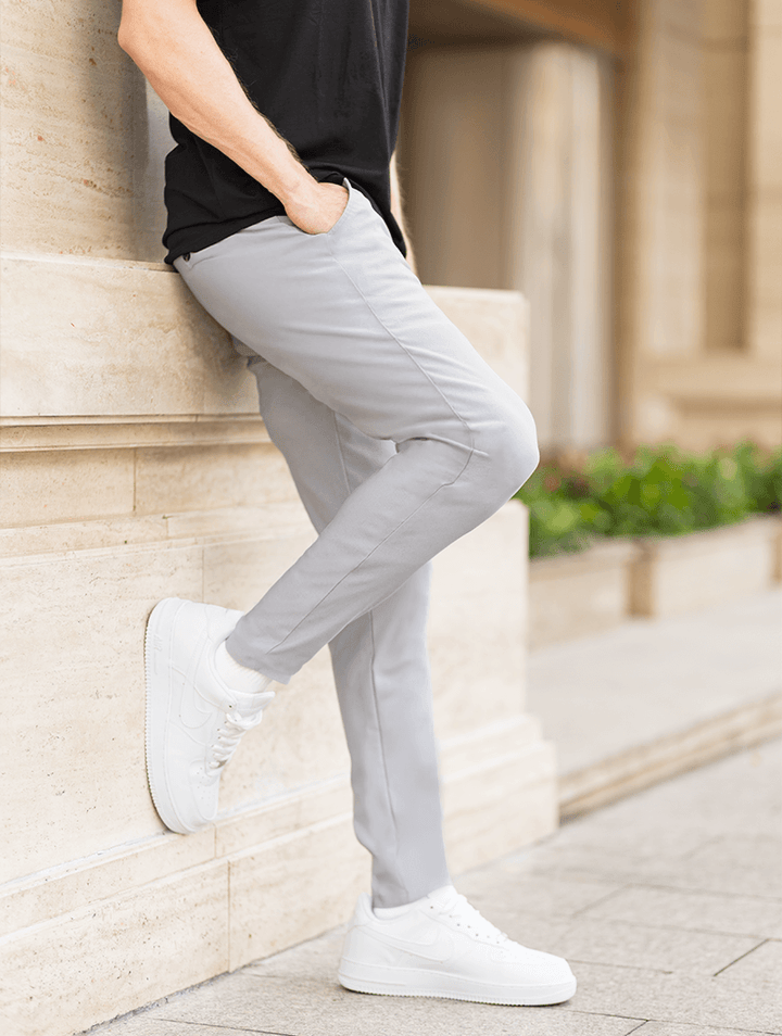 Noa Stretch Pants - Light Grey