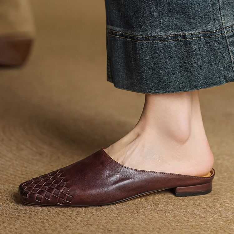 Annalex Genuine Leather Mules