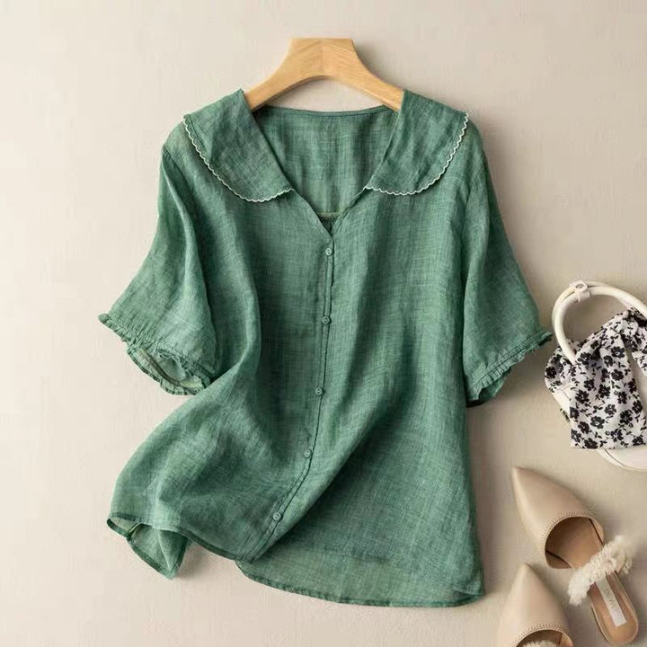 Lightweight linen shirt for women