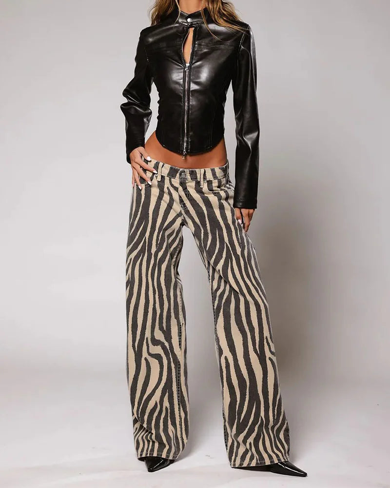 Leona Bootcut Cooper Jeans in Zebra