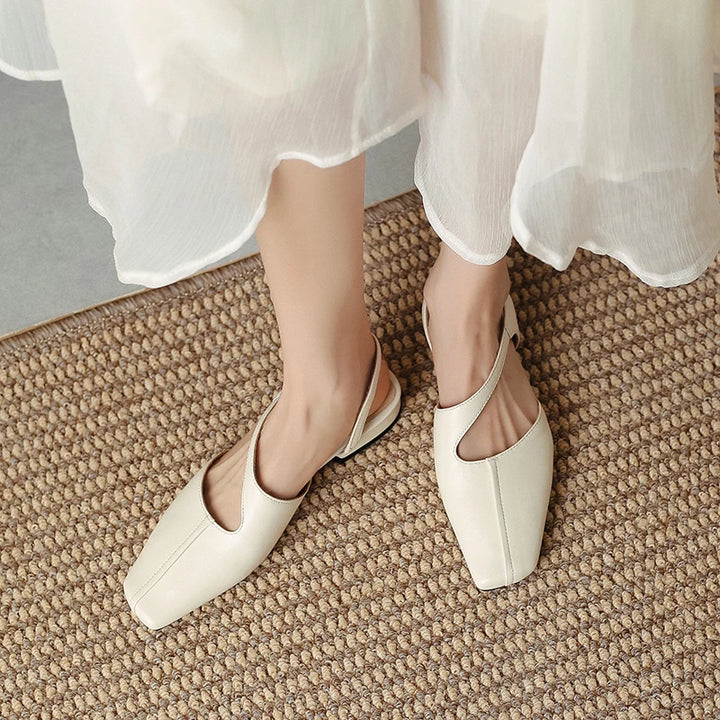 Ameliora | Low-Heel Leather Sandals
