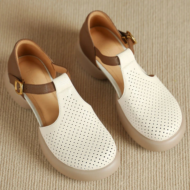 Amara | Chunky Heel Leather Sandals