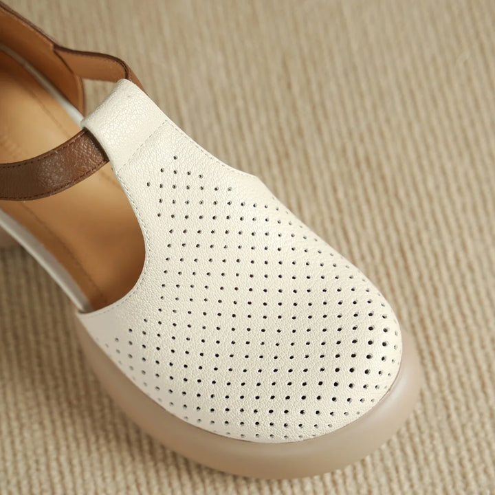Amara | Chunky Heel Leather Sandals