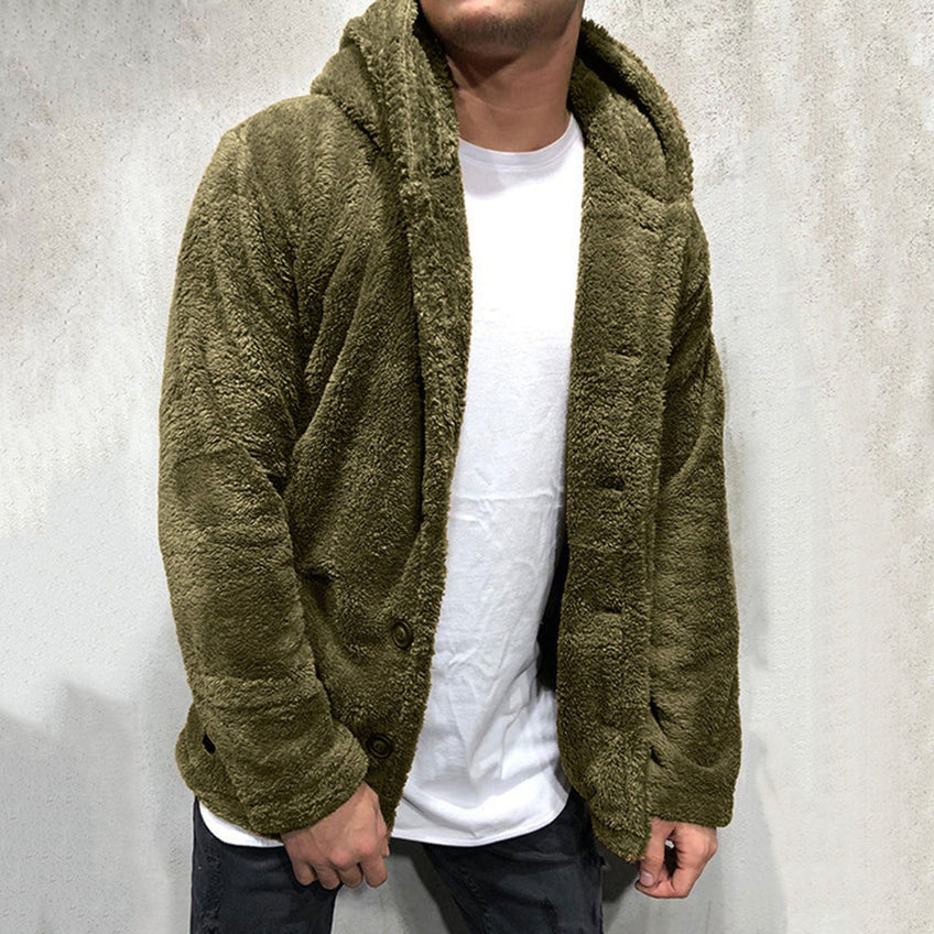 Men's Warm Button-Down Jacket