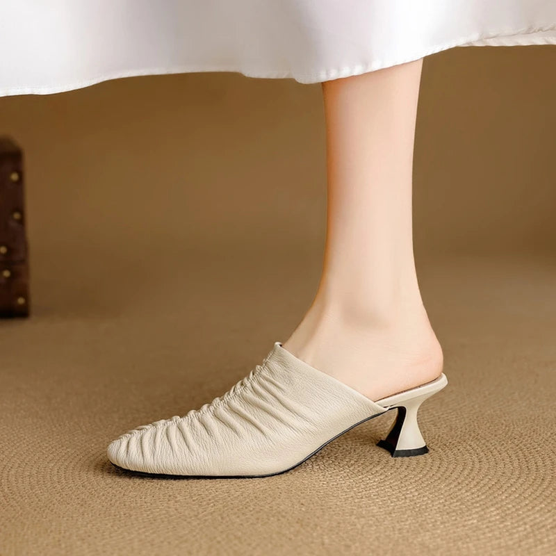 Serivelle | Leather Thin Heels