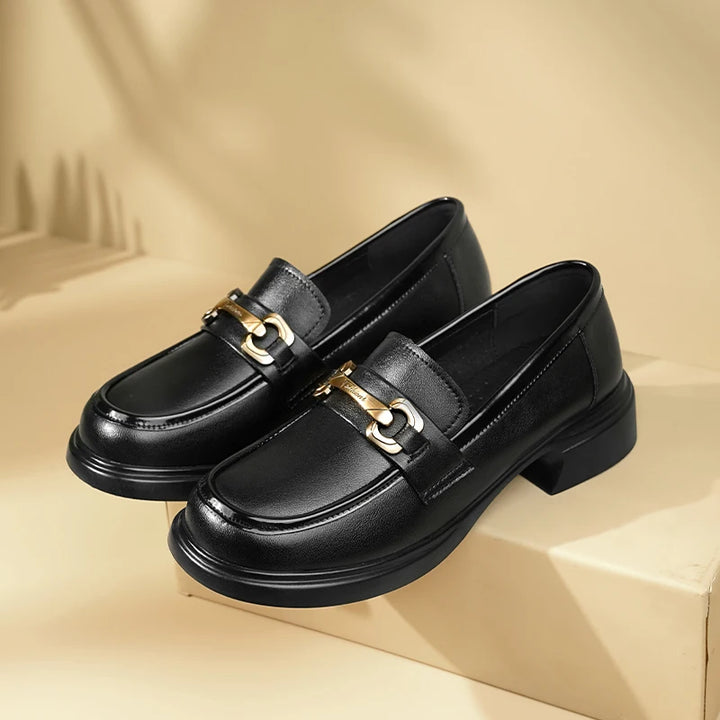 Verena | Classic Buckled Leather Loafers
