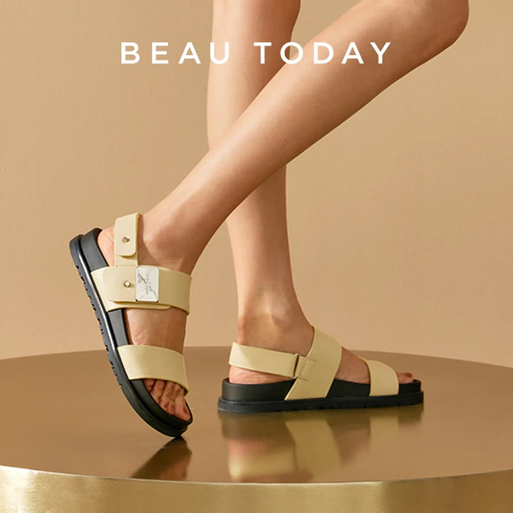 Elara | Leather Strap Sandals