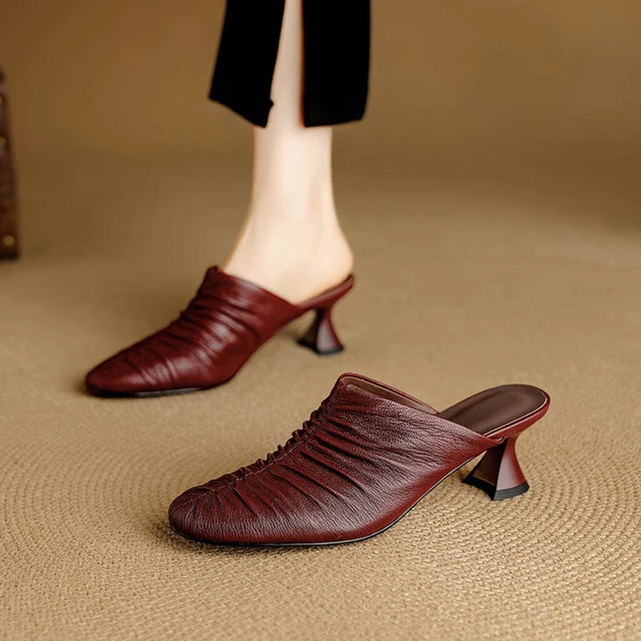 Serivelle | Leather Thin Heels