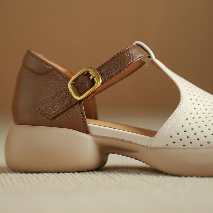Amara | Chunky Heel Leather Sandals
