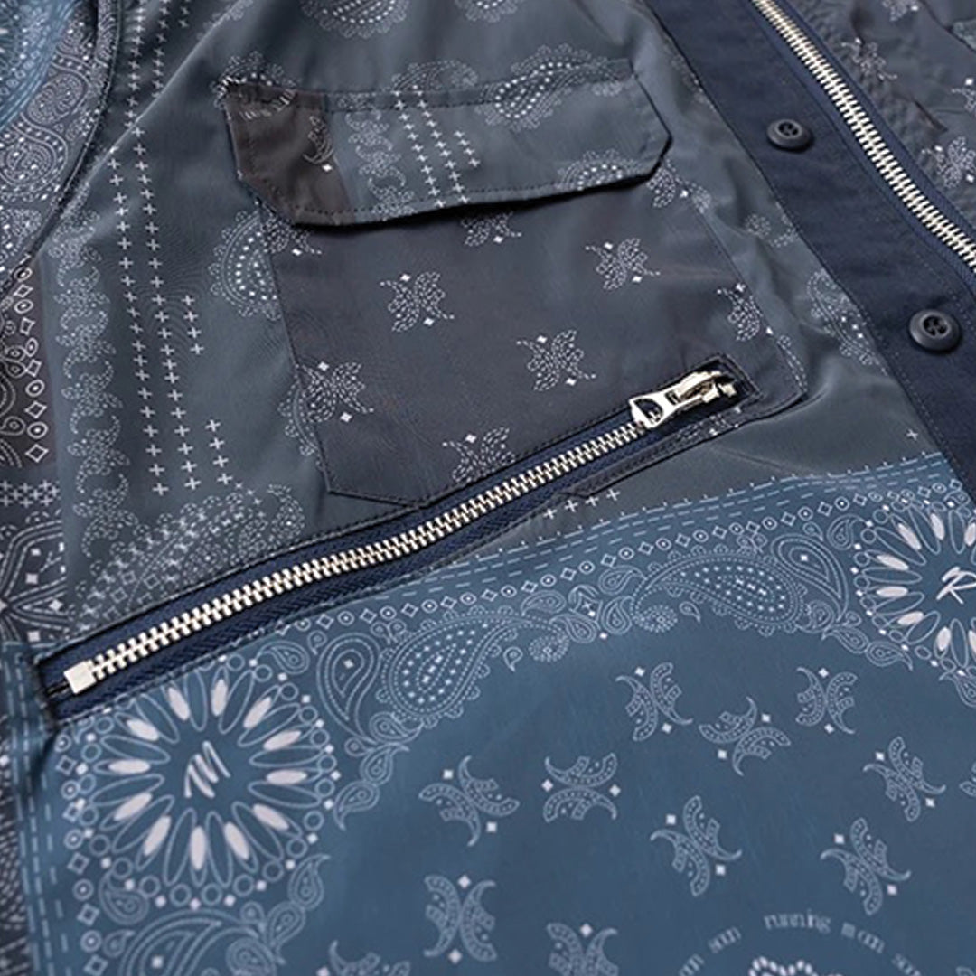 Patchwork Cargo Denim Jacket