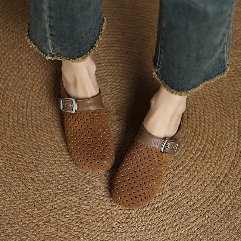 Veloria | Suede Leather Mules