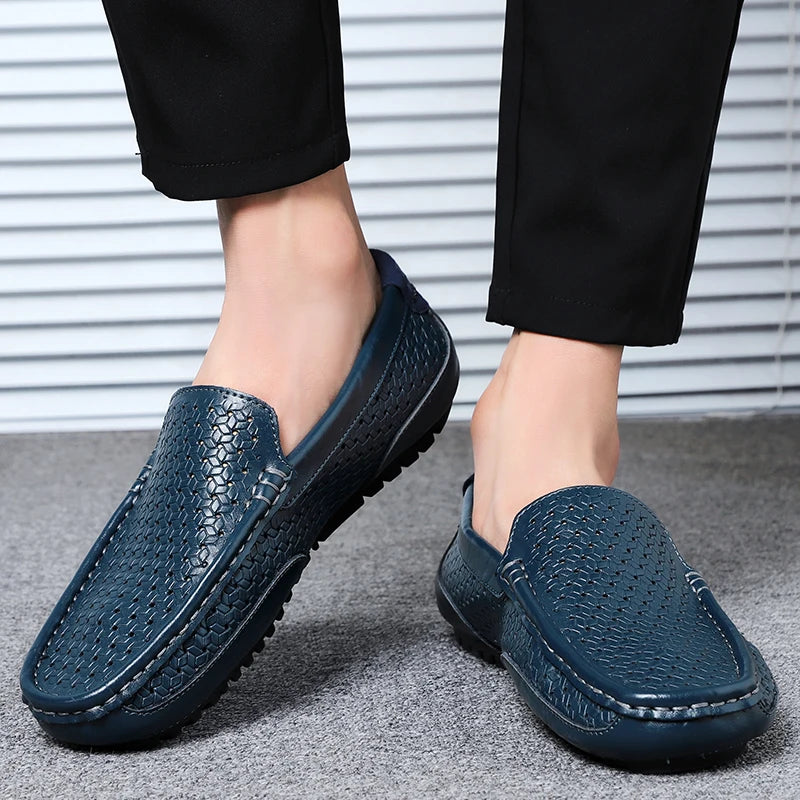 Urban Vogue™ Venezia Pebbled Leather Loafers
