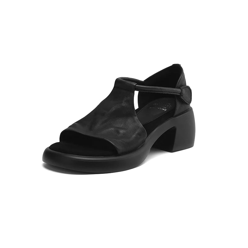 Lucetta | Vintage Cross-Strap Leather Sandals