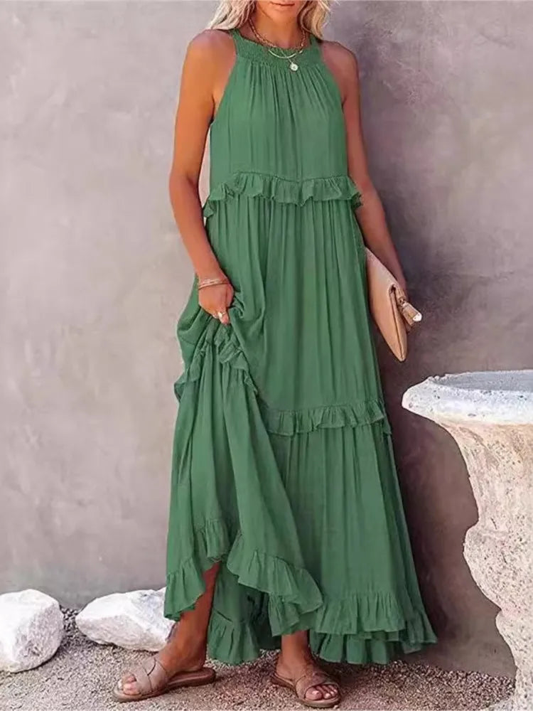 Capri Ruffle Maxi Dress