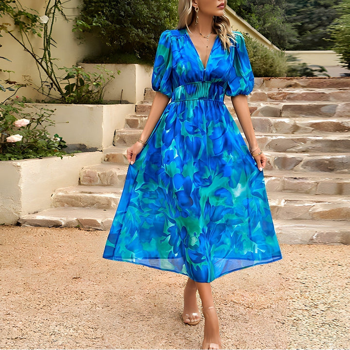 Sasha™ Elegant V-Neck Dress